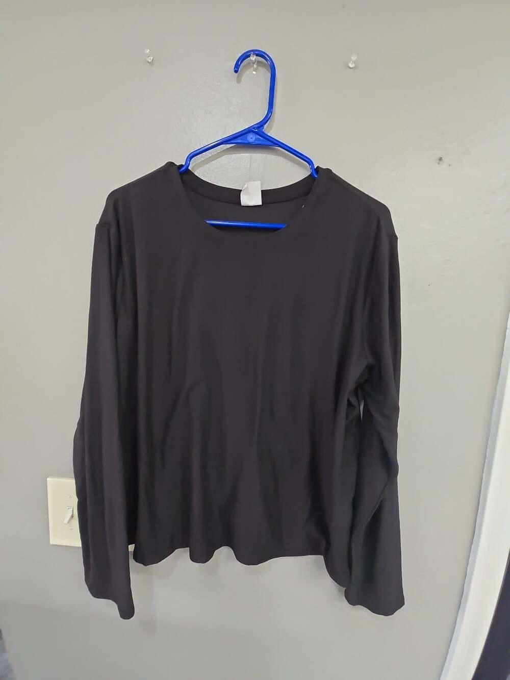 Athletic Works Long Sleeve T-Shirt Size L (12-14) Black